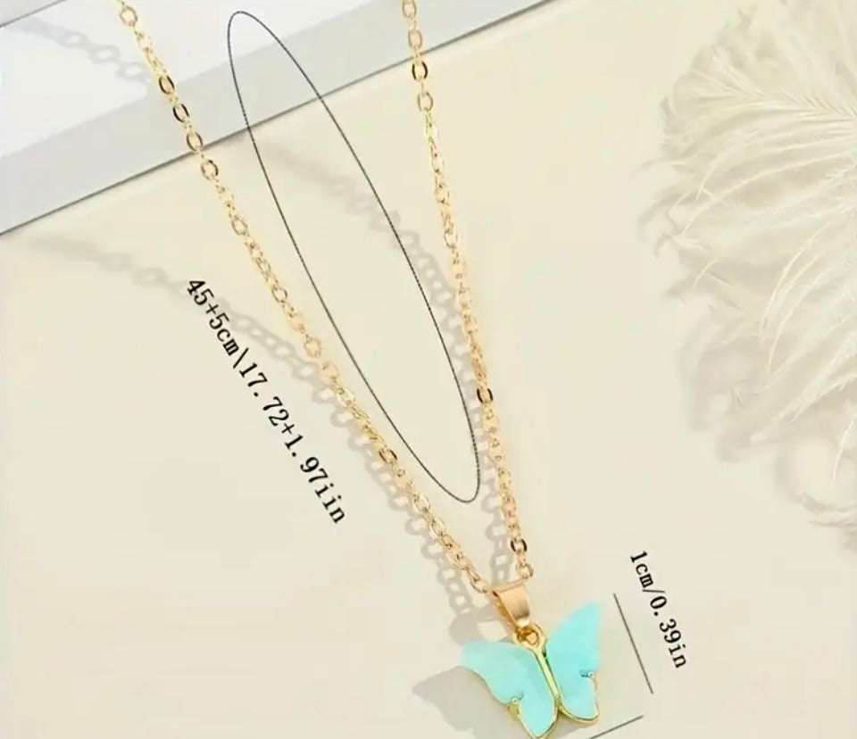 Minimalist And Versatile Acrylic Butterfly Necklaces