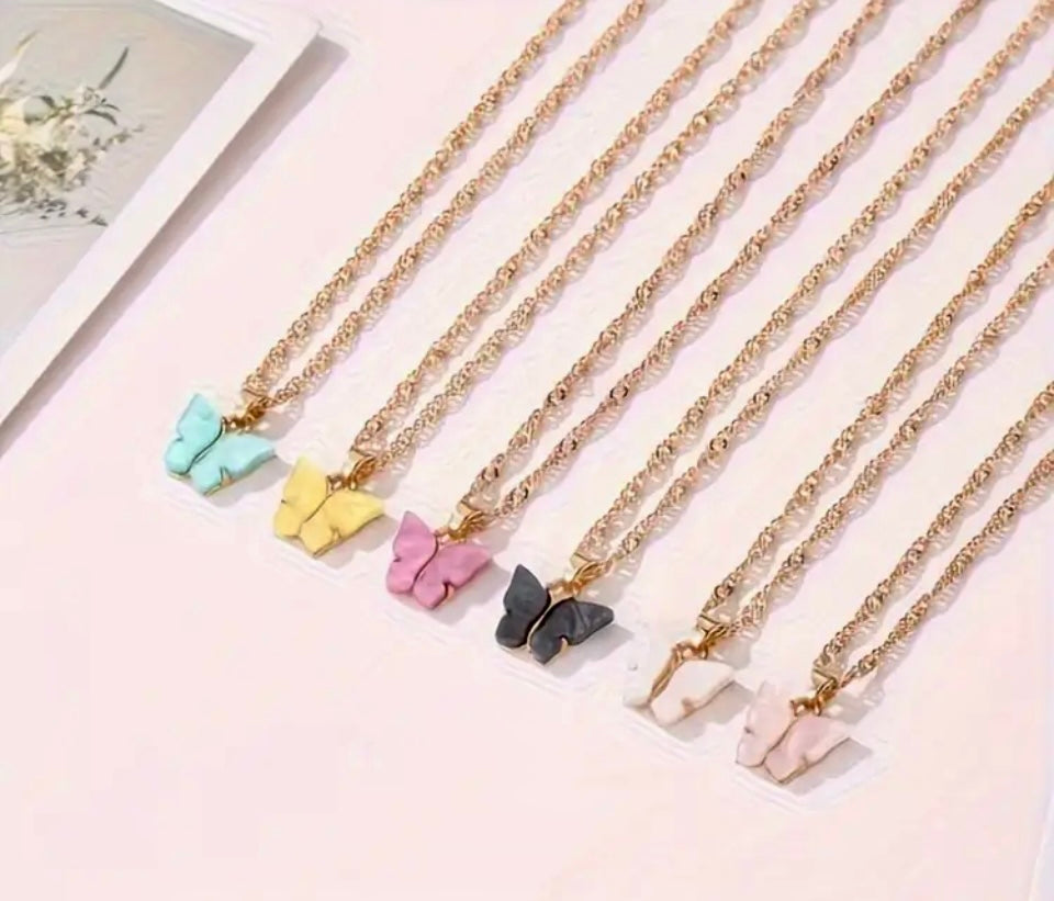Minimalist And Versatile Acrylic Butterfly Necklaces