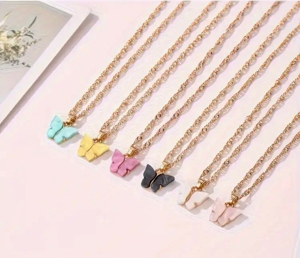 Minimalist And Versatile Acrylic Butterfly Necklaces