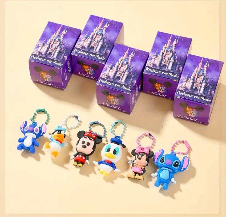 Disney Mystery Box Cartoon Theme Keychain Set, Mysterious Keychain Pendants