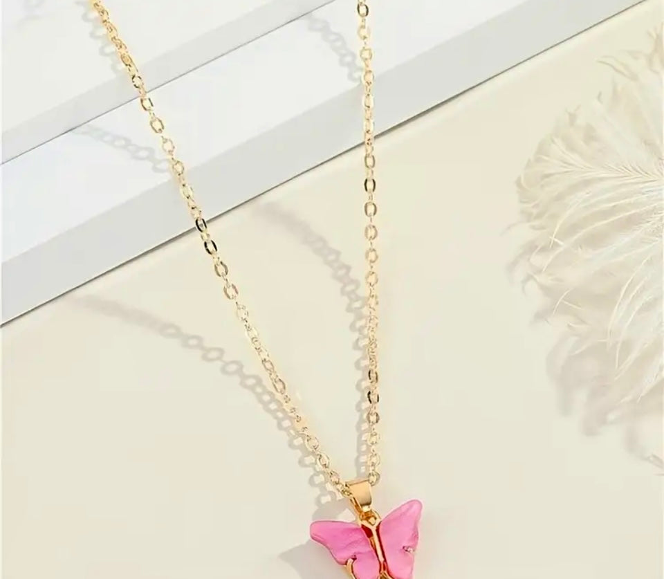 Minimalist And Versatile Acrylic Butterfly Necklaces