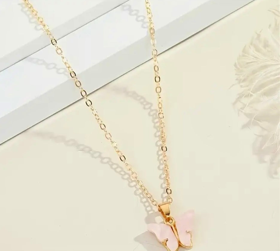 Minimalist And Versatile Acrylic Butterfly Necklaces