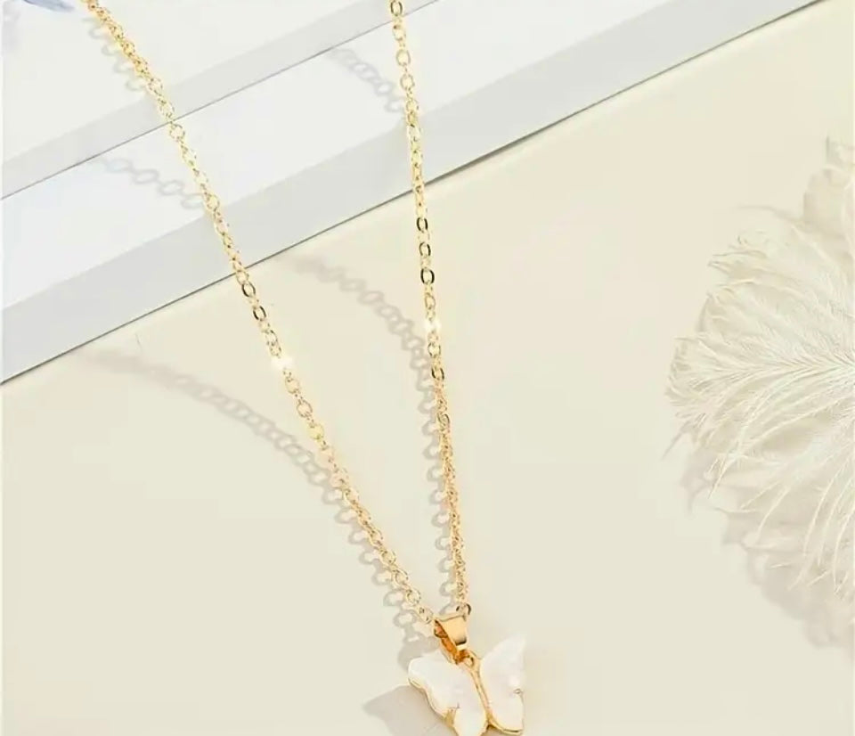 Minimalist And Versatile Acrylic Butterfly Necklaces
