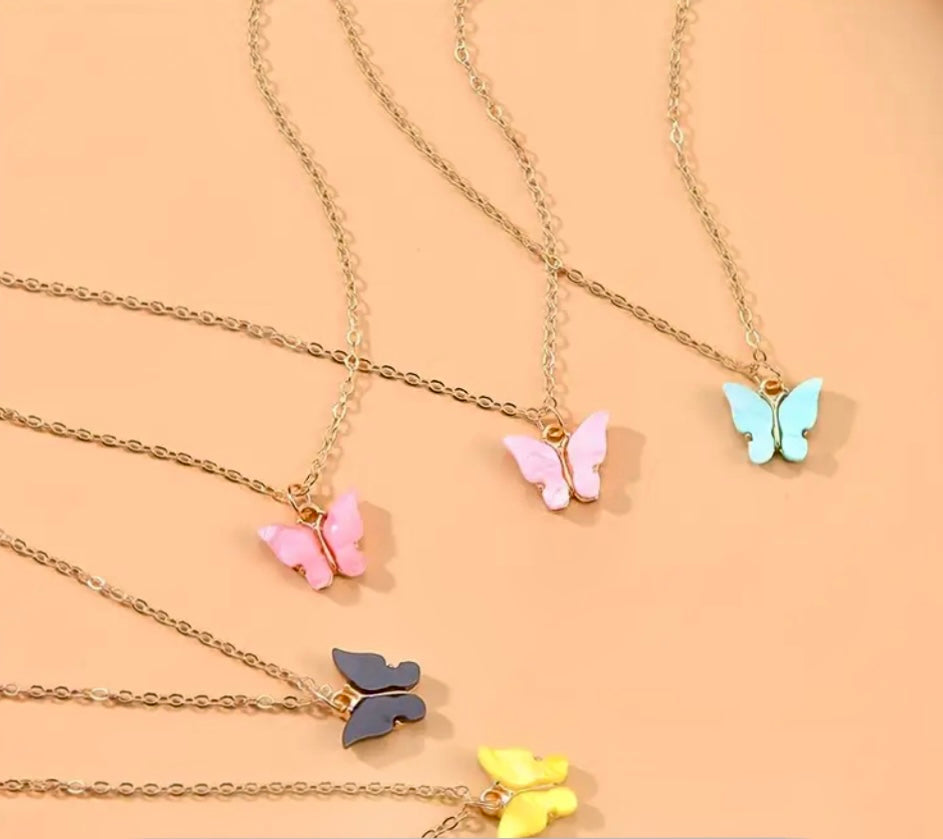 Minimalist And Versatile Acrylic Butterfly Necklaces
