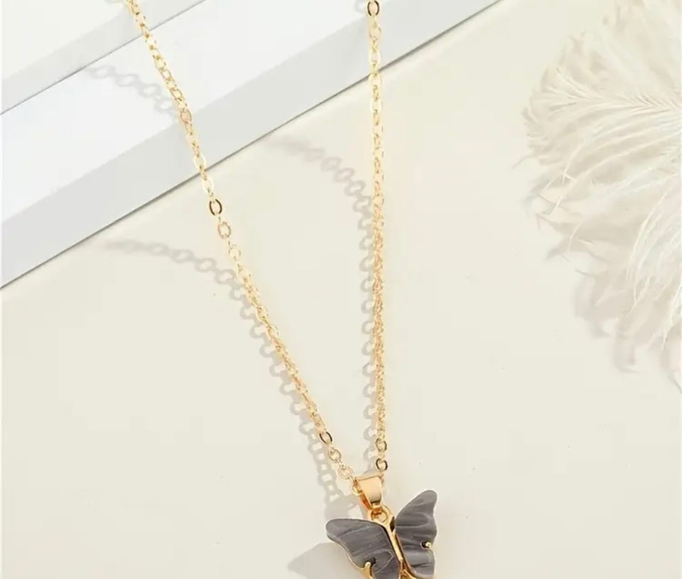 Minimalist And Versatile Acrylic Butterfly Necklaces