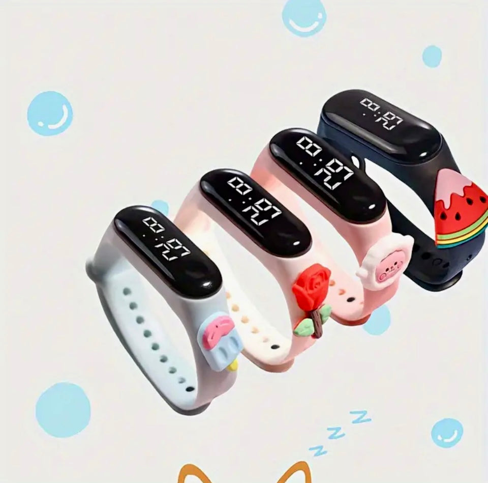 LED Touch Screen Wrist Watches with Cartoon Characters
